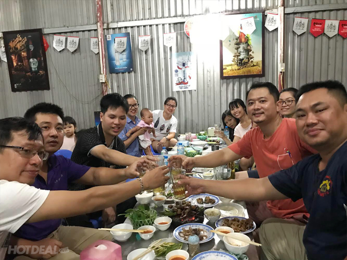 Ngẩu Pín Nướng Hùng Tâm - Set 4-6 Người - Nướng Bụi + Lẩu Sườn Sụn Om Me