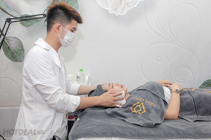 Chăm Sóc Da Mặt Chuyên Sâu Kết Hợp Massage, Điện Di Tinh Chất Giúp Trẻ Hóa Trắng Da Tại GEM Clinic