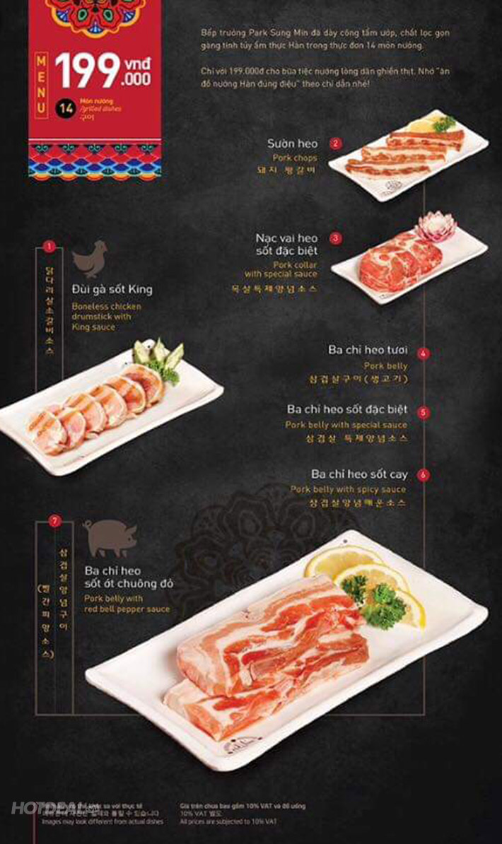 KING BBQ - MENU 329K BUFFET NƯỚNG LẨU ĐẲNG CẤP