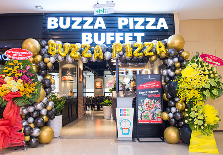 Buzza Pizza Nowzone - Buffet Pizza & Các Món Ăn Kèm - Bao Gồm Nước & Tráng  Miệng